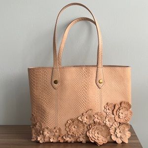 Frye Melissa Floral Leather Tote